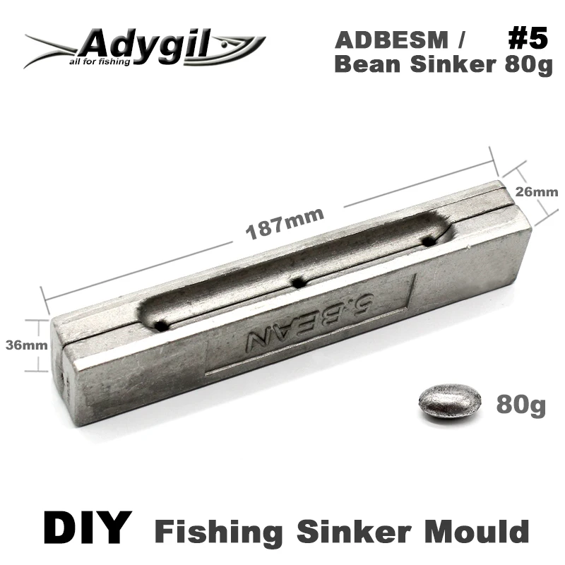 Adygil Molde plomada frijol para pesca: bricolaje - imagen 2