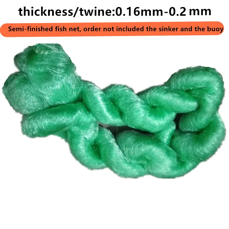 Red de pesca semiacabada de 0,16mm-0,2mm, red de pesca única, Visnet Rede Epuisette para La Peche, Red de nailon monofilamento - imagen 2