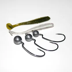 Anzuelos Jig Head boca ancha para vinilos – Montaje Texas/Florida