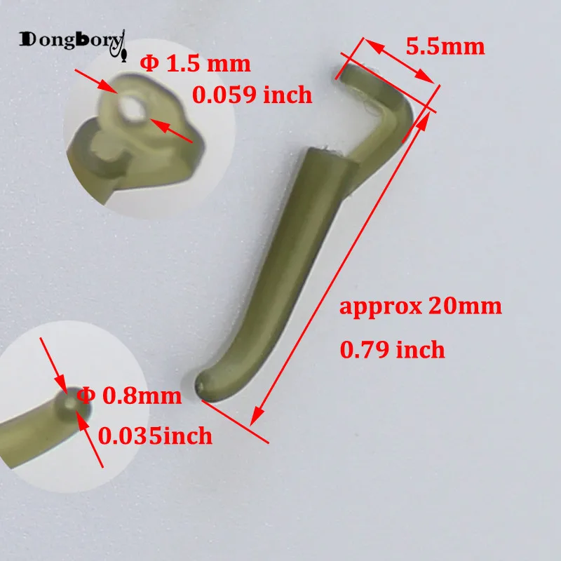 Accesorios de pesca de carpa, manguitos de anzuelo listos para d-rig, alineador de línea, aparejos de Terminal Zig rig, conectar Boilies Pop-Up, 20 Uds. - imagen 2