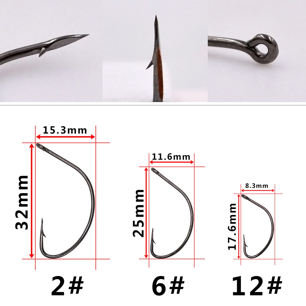 Anzuelo de pesca Thetime SENKO GAP ancho, anzuelos de púas de acero japonés, anzuelos circulares compensados para trucha, perca, lubina, accesorios de gusano suave - imagen 3