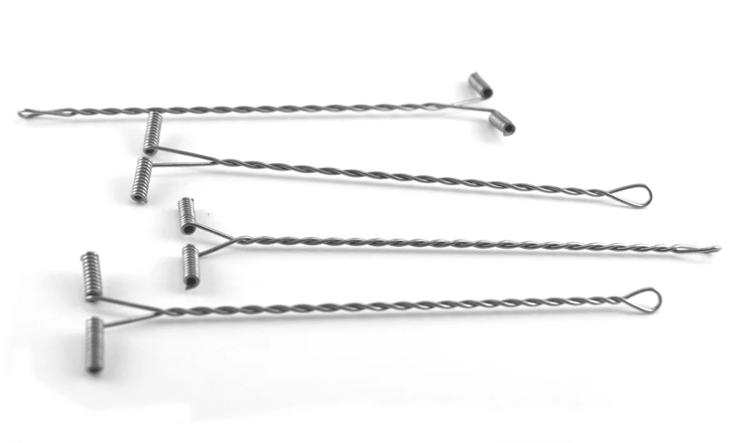 MNFT 10 個ステンレス鋼ツイスト T 形状 10 センチメートル釣りアクセサリーバランスコネクタスプリング直径 1.2 ミリメートルシルバーカラー釣りツール - imagen 4