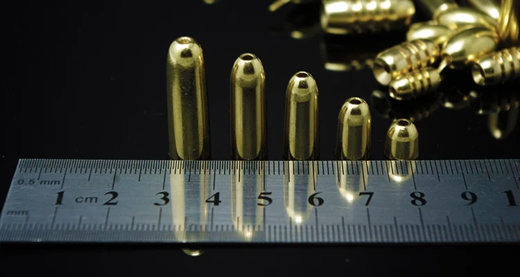 Plomo de pesca con forma de bala, aparejo Texas, equilibrio de peso de acero, plomo de cobre, accesorios para aparejos de pesca, lote de 5 uds. - imagen 4