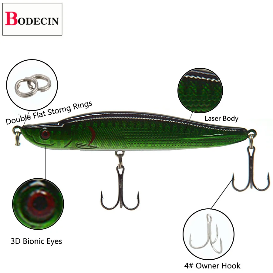 1PCS Crankbaits Minnow Plastic Hard Sea Fishing Lure Swimbait Fake Laser Bait Peche Trolls For Artificial Baits Saltwater Lures (11)