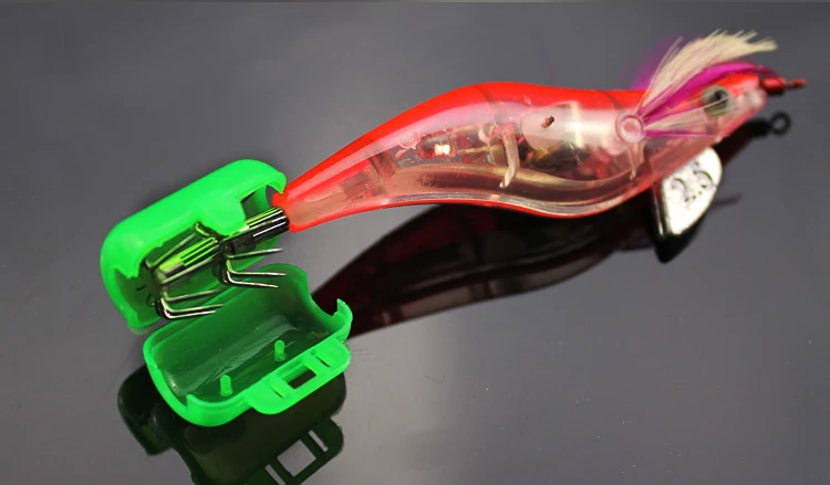 MNFT-Señuelos de Pesca de calamar, anzuelos de pulpo, cubierta protectora de anzuelo, gambas, camarones, señuelos de pescado, cebo, gorras de seguridad, herramientas de pesca, 12 piezas - imagen 4