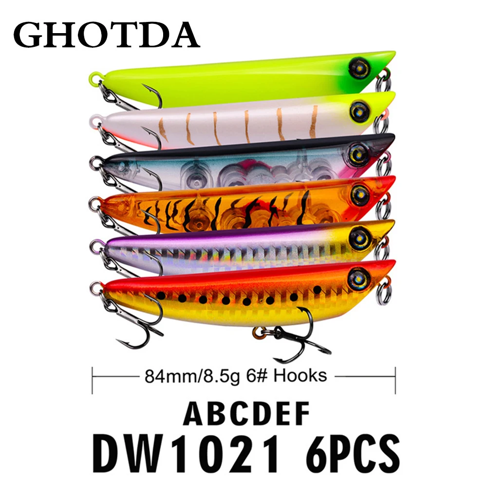 Señuelo de pesca Minnow, 8,4 cm, 8,5g, cebo duro de manivela Topwater, accesorios de pesca artificiales - imagen 5