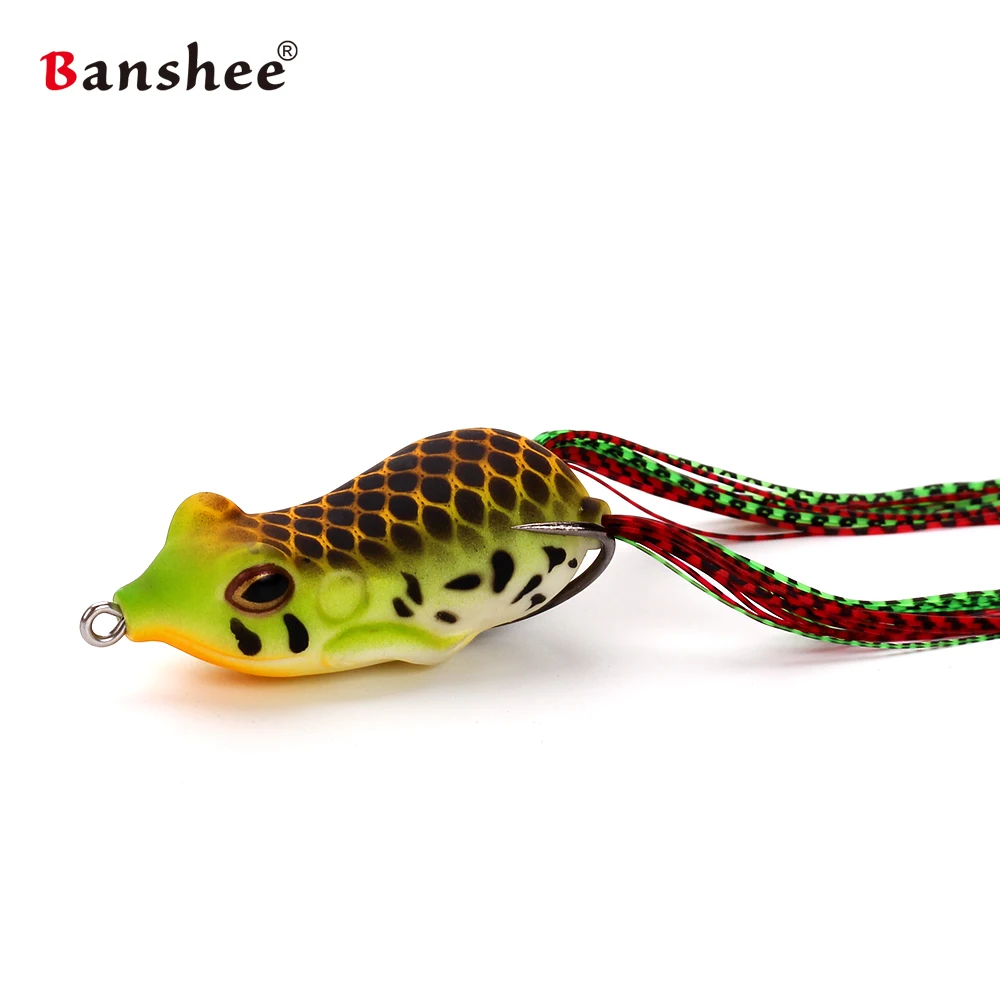 Banshee-señuelo de pesca de gran tamaño, cebo suave de pintura Natural, vida viva, Rana 3D, 15g, 60mm, BF01 - imagen 3