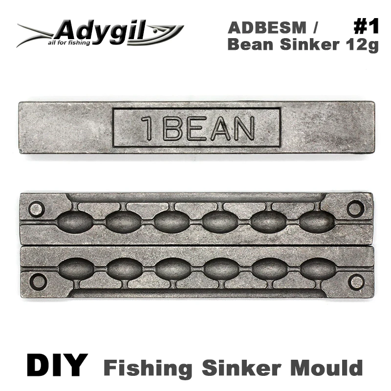 Adygil ADBESM Molde de Plomada para Frijol eficaz – DIY Pesca - imagen 2