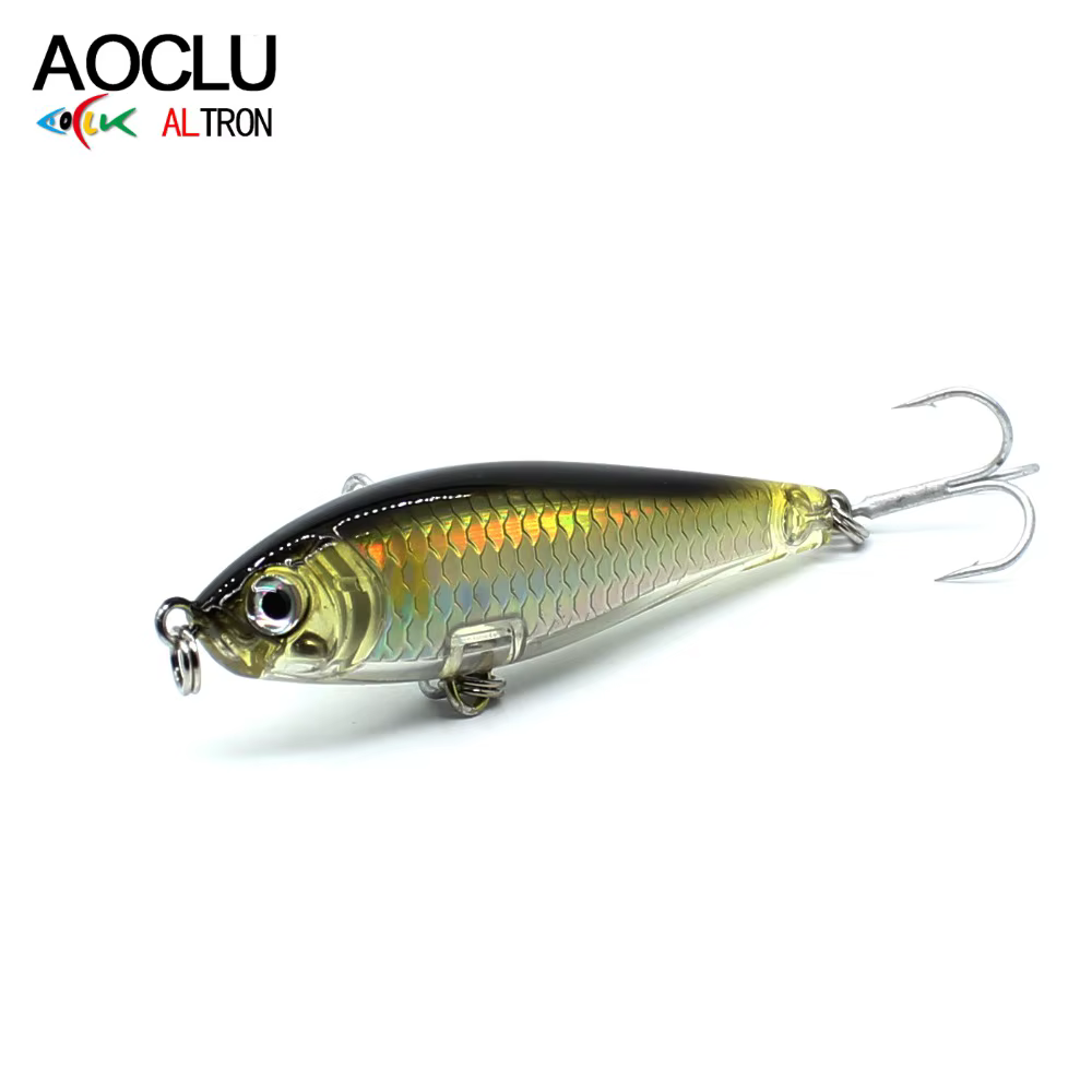 AOCLU Pencil Bait 70mm hundido – Escamas brillantes para trucha lubina - imagen 5