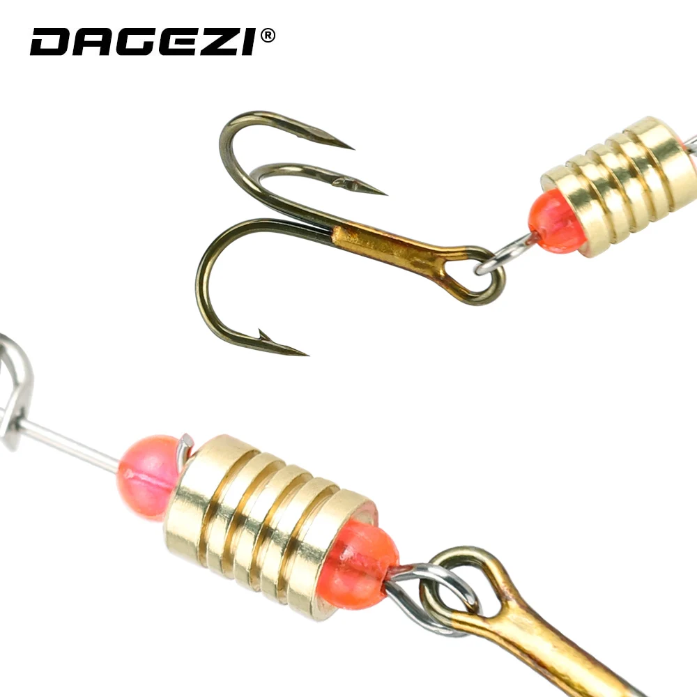 DAGEZI-señuelo de cuchara de pesca, anzuelo giratorio, 3g, wobbler - imagen 4