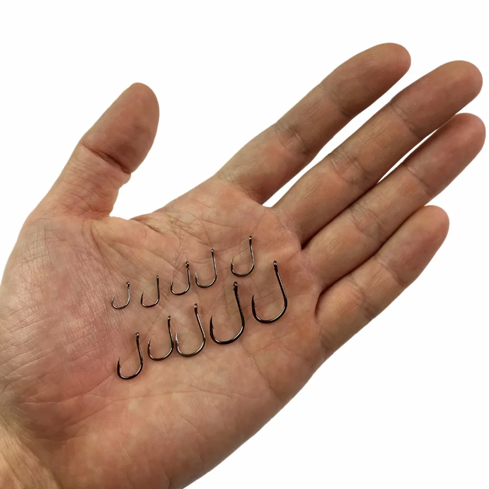THKFISH 500pcs Small Single Fishing Hooks High Carbon Steel Strong Sharp Circle Fishhooks Jig Fish Hook For Bass Carp Fishing - imagen 2