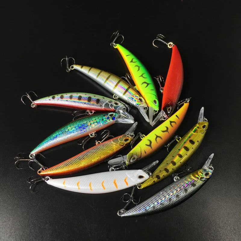 Señuelo de pesca duro minnow, cebo de manivela, lago, río, wobblers para pesca de carpa japonesa, 2018, 8cm, 10g - imagen 2