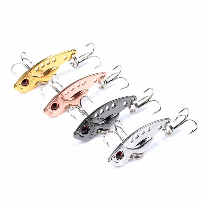 1 Uds Metal VIB 3,5G/3,5 CM señuelo de pesca Mini cuchara vibratoria Spinner Crankbait Bass cebo duro Artificial cigarra aparejos de pesca