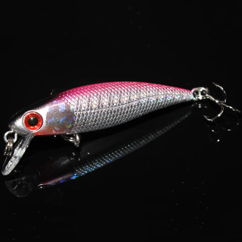 LEOSPORT-Señuelos de Pesca de 5 colores, cebos duros de 6,5 cm/4,6g, Crankbait, Wobblers, anzuelos triples, aparejos, 1 unidad - imagen 3