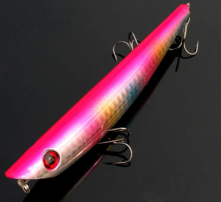 Señuelos para perros con lápiz en zigzag de pesca, cebo duro de 12cm/18g 6 #   Señuelo artificial con anzuelos de níquel negro, 1 pieza en oferta - imagen 3