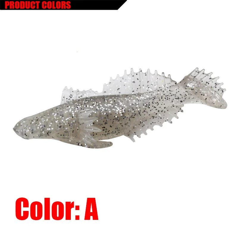 WDAIREN-señuelo de pesca con cola de paleta estilo T, cebo de silicona, aparejos de pesca de acción, anzuelos suaves, 10cm, 20g, 3D, FA-447 - imagen 4