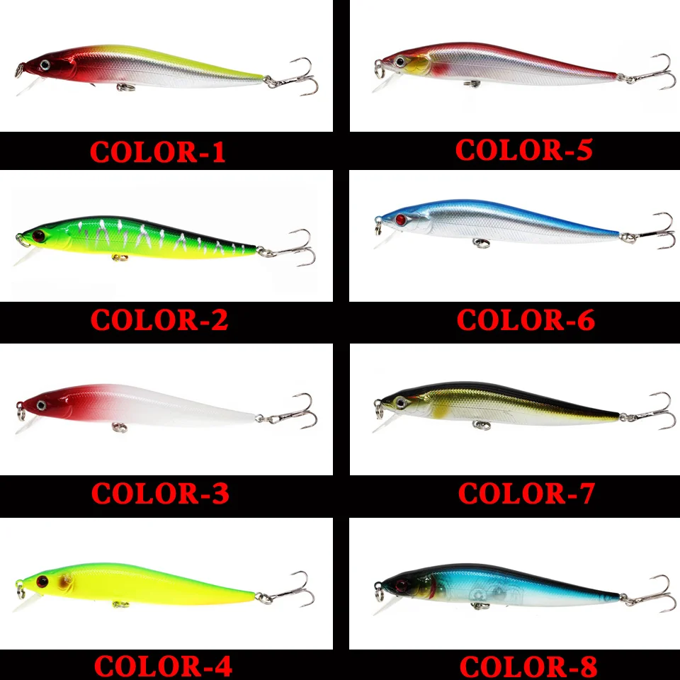 LEOSPORT-Señuelos de Pesca flotantes en forma de pececillo, cebos de plástico para natación profunda, ojos 3D, Wobblers artificiales duros, Japón Isca - imagen 4