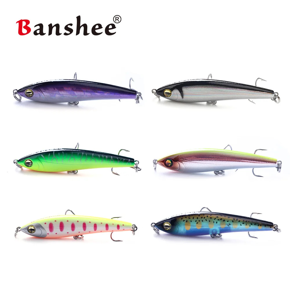 Banshee-señuelo de pesca con vibración, cebo duro de 75mm, 11,5g, tipo bala, PEN75S, para pececillos