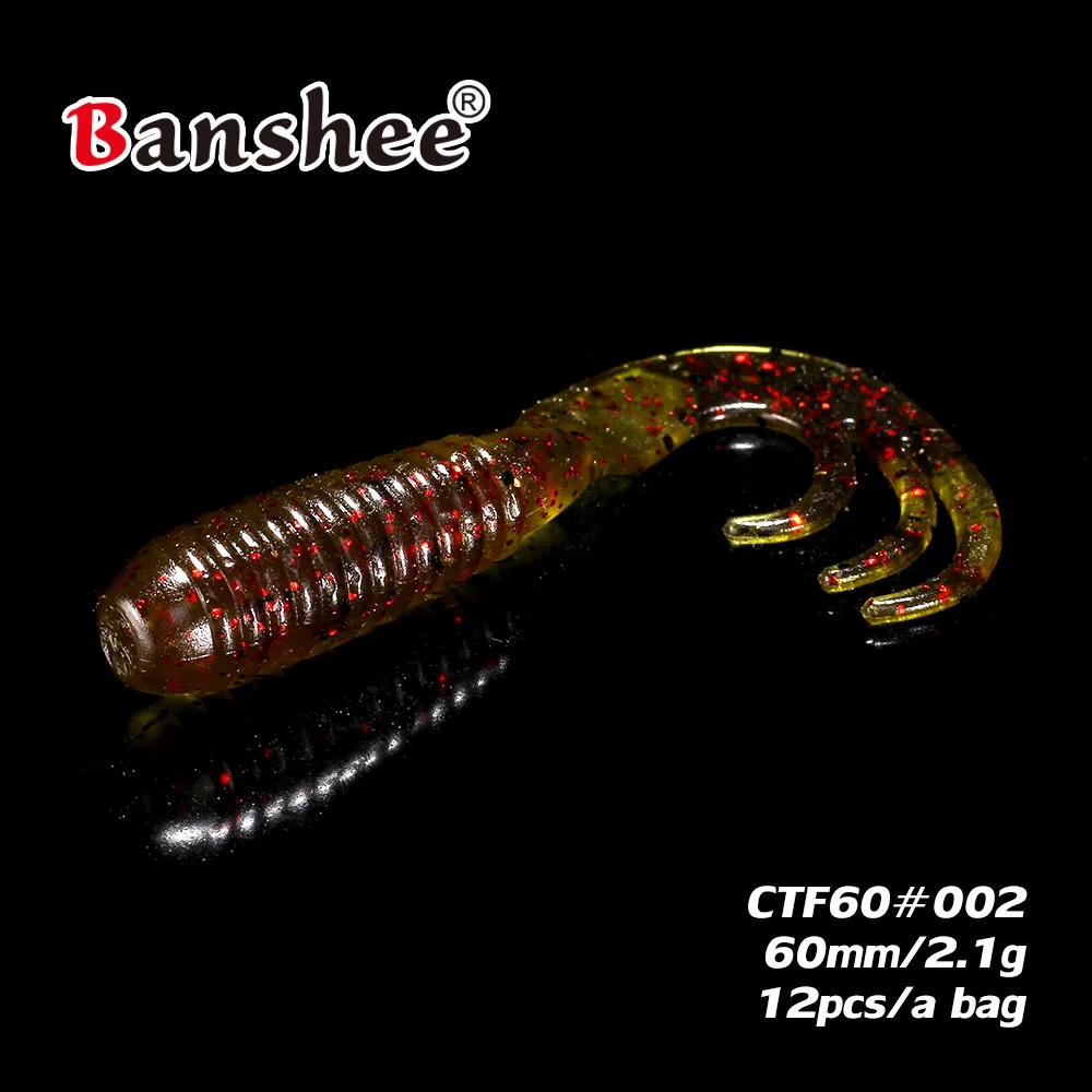 Señuelo de pesca de lubina de plástico CTF60, 60mm/2,1g, 12 unids/lote, 6 colores