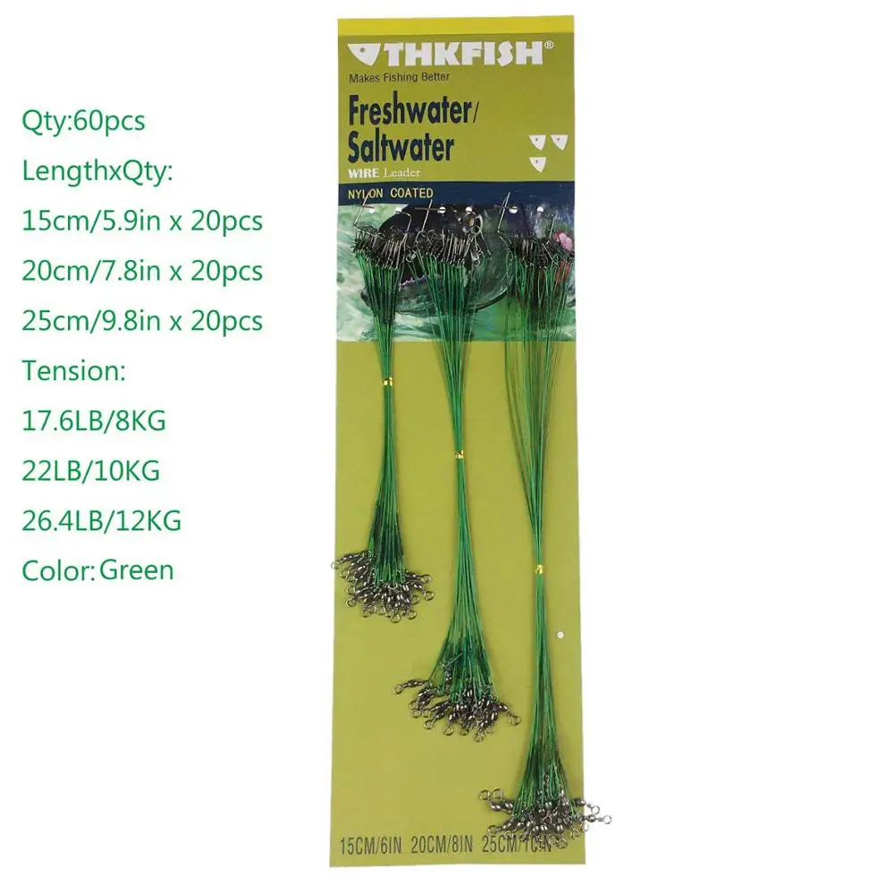 60Pcs Green 17-26lb