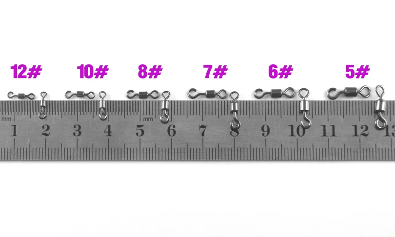 MNFT-Pin giratorio de apertura de aleación de latón duro, anillos de conector sólido, accesorio, aparejos de pesca, tamaño 8mm, 9mm, 10mm, 11mm, 13mm y 14mm, 30 Uds. - imagen 3