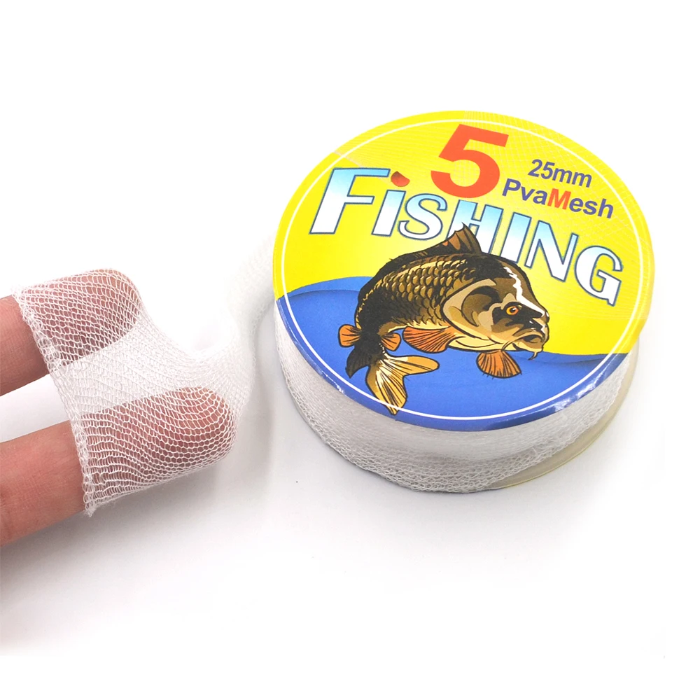 MNFT-rollo de recarga de malla PVA, bolsa de fundición de cebo para pesca de carpa en Lago, venta al por mayor, 6 piezas, 5M, 25/37/44mm - imagen 3