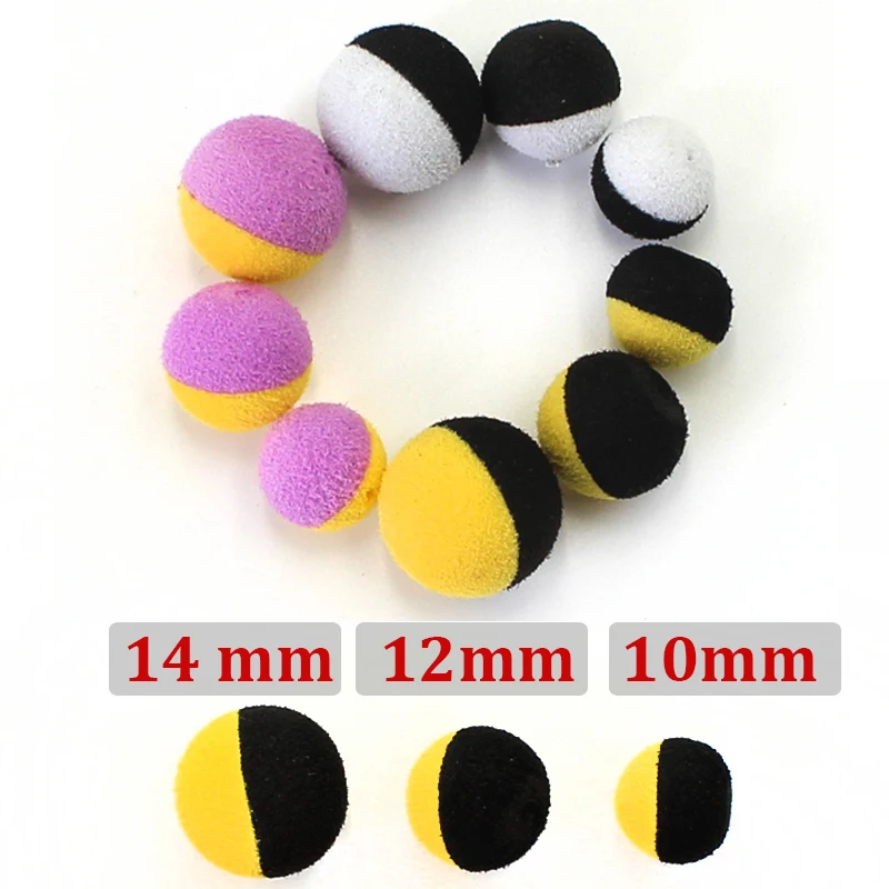 Boilies de pesca de carpa, cebo de espuma de doble Color, método emergente, alimentador para alimentador, cebo de pesca, pelo de carpa Zig Rig, 12/15 Uds. - imagen 2