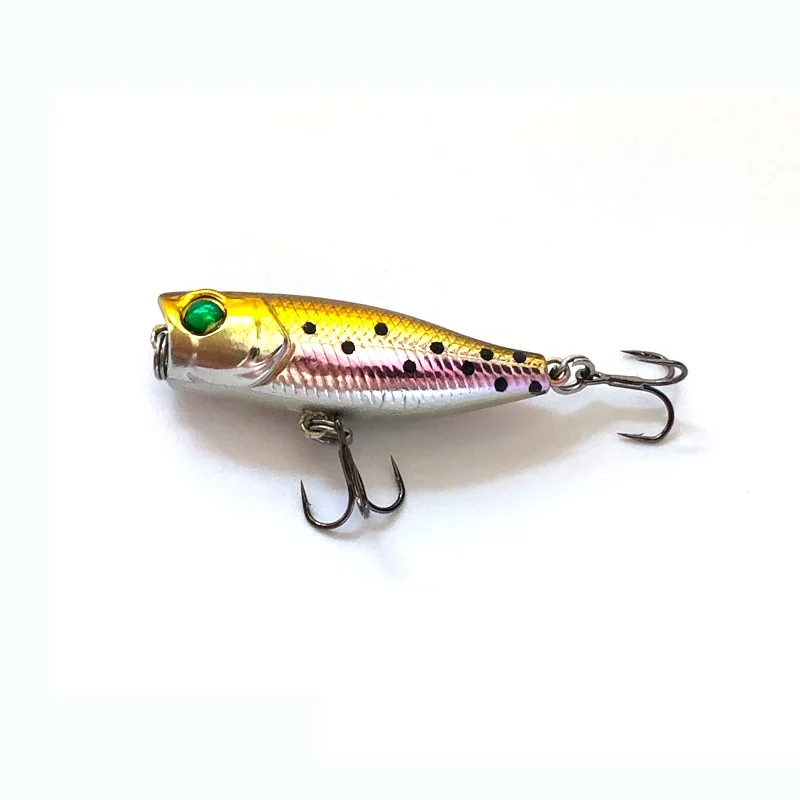 Señuelos de Pesca Popper, cebo duro de 45mm, 3,5g, ojos 3D, Crankbait, Wobblers Isca Poper, aparejos de Pesca japoneses, 1 ud. - imagen 4