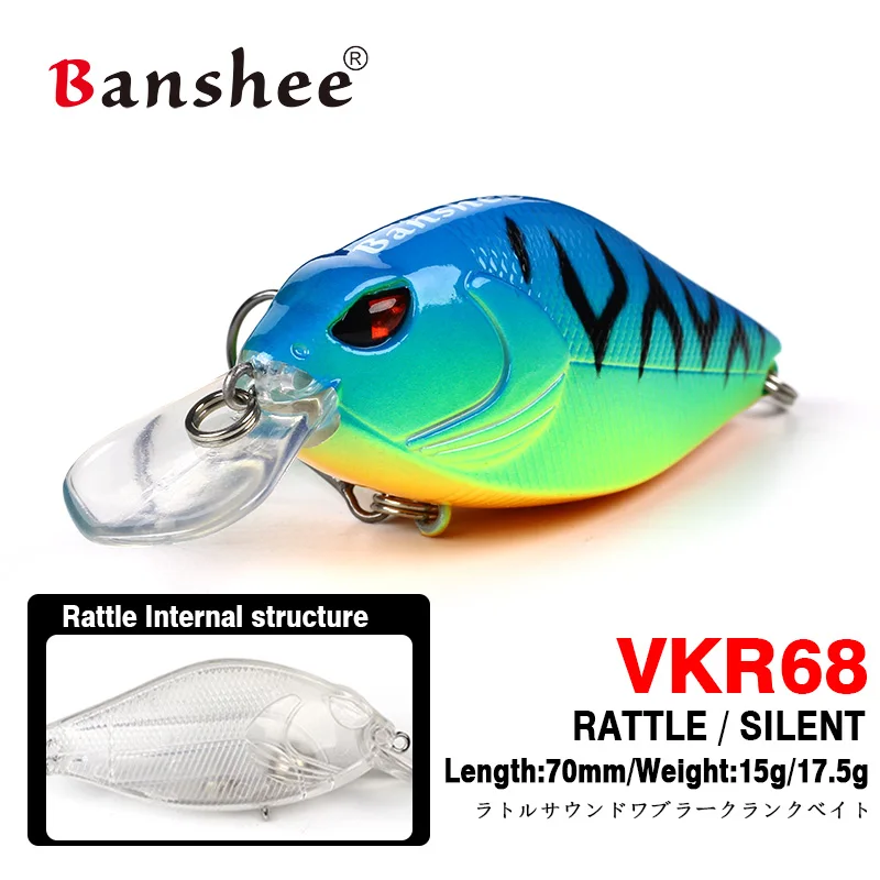 Banshee-señuelo de pesca duro, 7cm, 15/17, 5g, 2019, sonajero/deslizamiento, Crankbait, pesca de Lucio japonés, Wobblers, cebo Artificial flotante - imagen 5