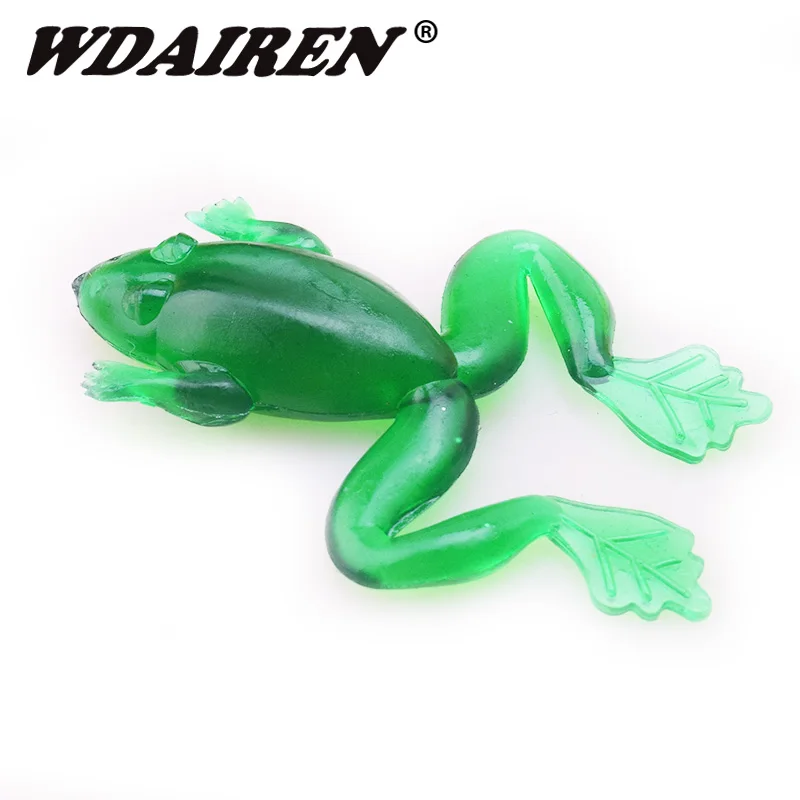 Un juguete de rana de plástico verde vívido