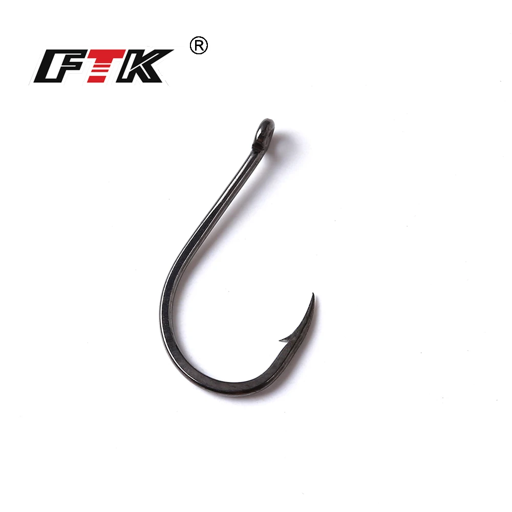 FTK-anzuelos de pesca de carpa, anzuelos de pesca de acero al carbono, anzuelos Anzol, aparejos de pesca, tamaño 3 #-tamaño 12 # - imagen 3