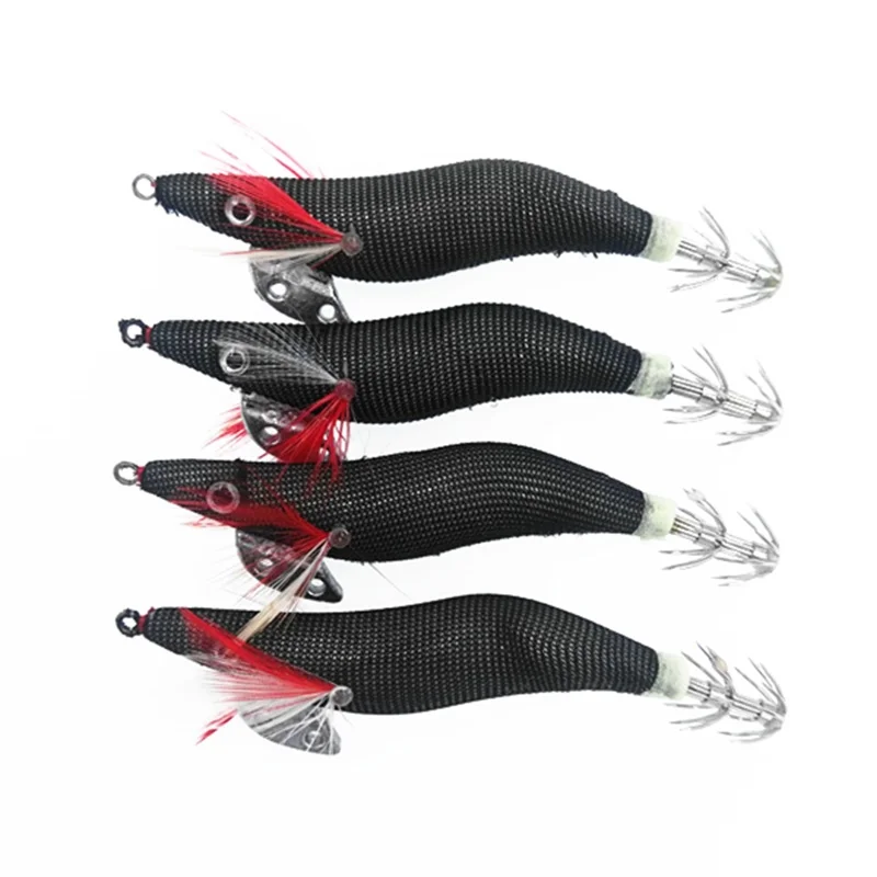 8 unids/lote camarones calamar Jig señuelo de pesca 10,5 cm 13cm aparejos de pesca de gambas luminosos anzuelos para curricán cebo Artificial biónico - imagen 5