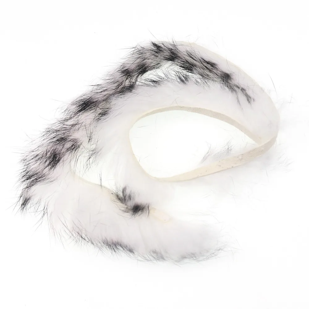 Bimoo, 2 uds., tiras Zonker de liebre de piel de conejo para serpentina de pececillos, moscas de pesca, Material para atar moscas, 5MM de ancho, blanco-negro, etc. - imagen 3