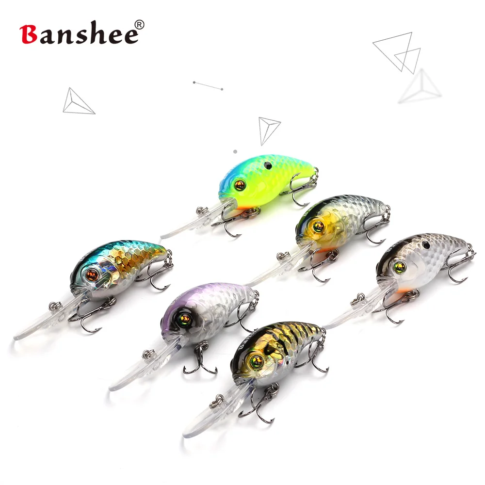 Banshee-señuelo de pesca flotante, cebo duro, sonido Wobbler, 50mm, 10g, VC04, Chub profundo, 6 unids/lote - imagen 5
