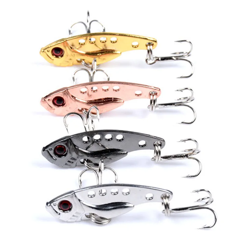 1 unids/lote 3,5 cm 3,8g Metal VIB señuelos ojos 3D vibraciones vívidas cuchara señuelo cebo de pesca lubina cebo duro Artificial señuelo de cigarra - imagen 2