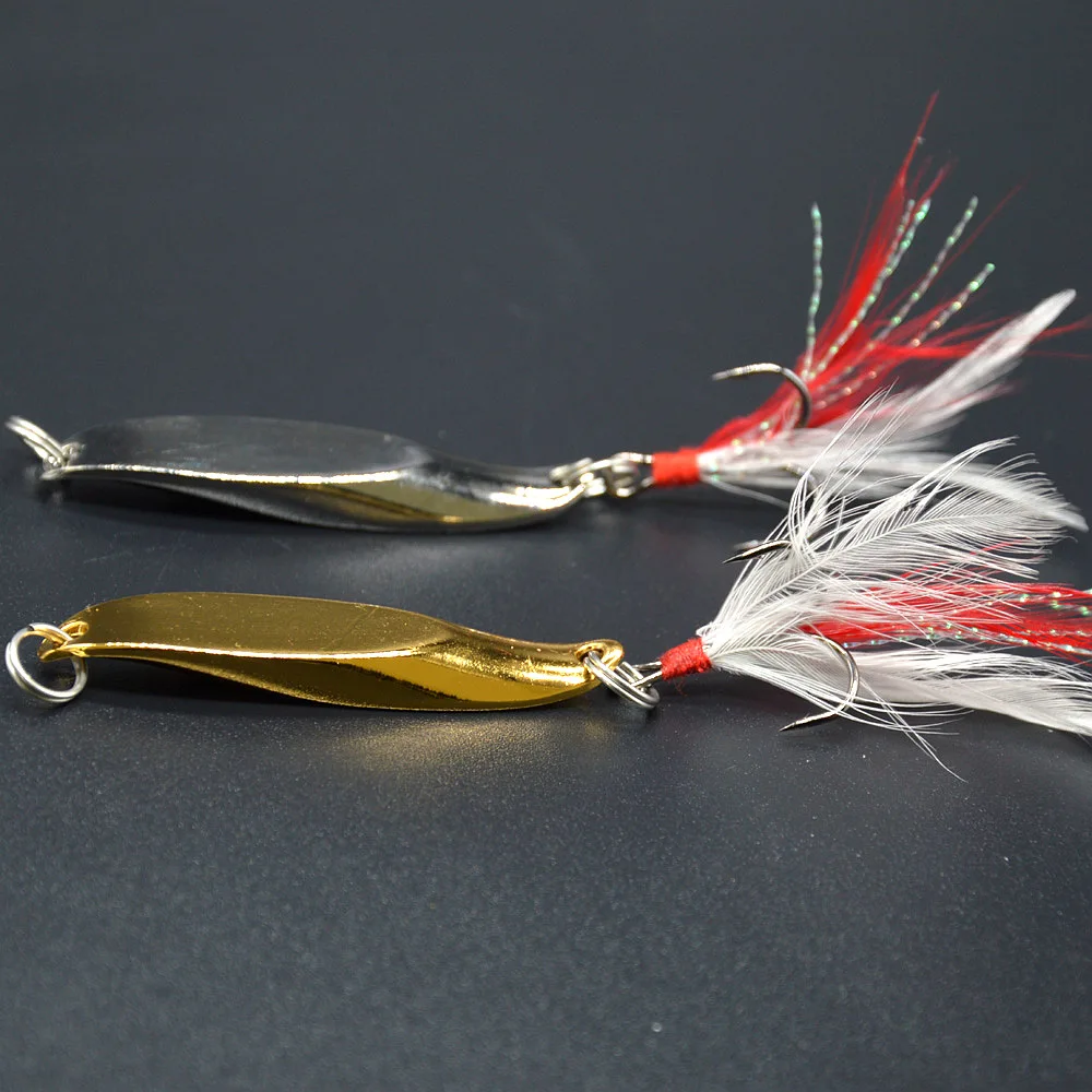 Señuelos de pesca Jigs cebo duro ángulo curvo Jigbait señuelos 10/14/21g plantilla de plumas anzuelos triples lote 2 piezas en oferta - imagen 4