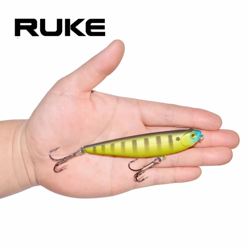 RUKE Señuelos de Pesca con forma de lápiz, cebos artificiales de diferentes colores, 105mm, 14g, Envío Gratis - imagen 5