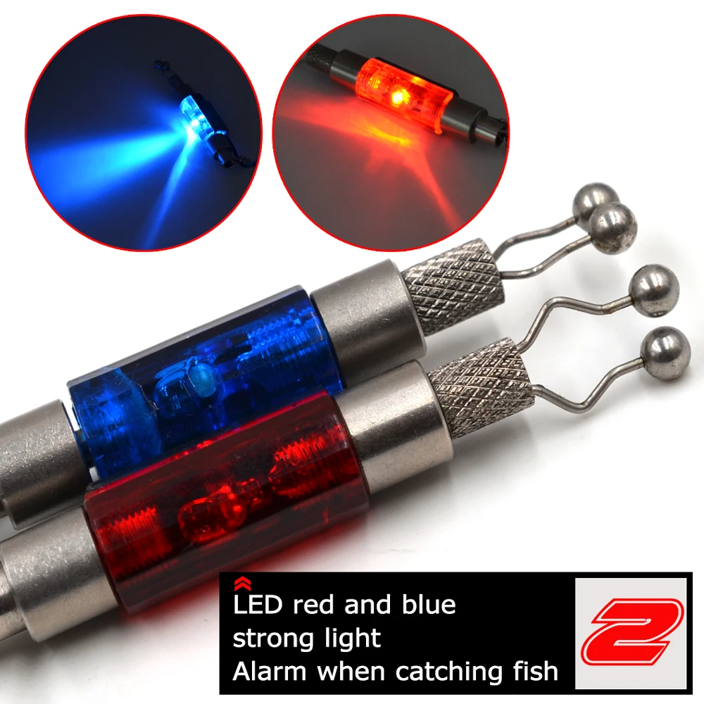MNFT-alarma de mordedura de pesca, colgador de cadena, indicador de carpa, campana de mordedura, luz LED, punta de caña, indicador de pesca, alarma de enchufe estándar de 2,5mm, 1 Uds. - imagen 5