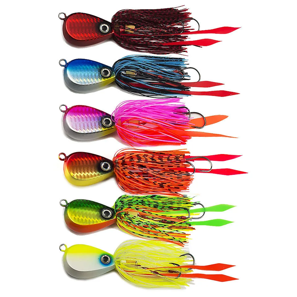 Countbass 50g 80g 120g (1,76oz 2,82oz 4,23oz) Plantilla de goma salada Señuelos de pesca Crazy Bottom Squid Snapper Jigging - imagen 5