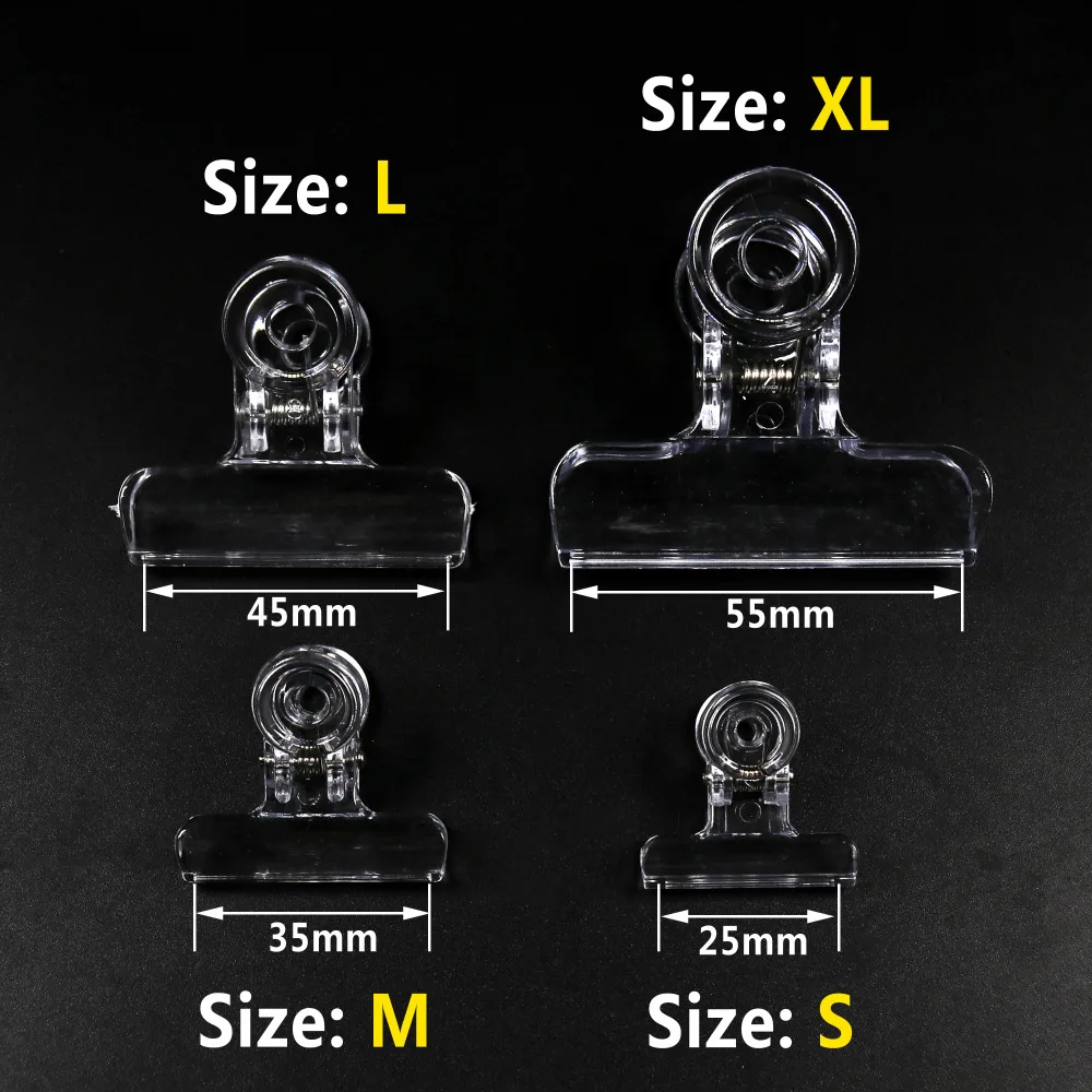 Bimoo, 4 Uds., atado de moscas transparente, Clips de plumas CDC, Clip de doblaje, herramientas de sujeción, accesorios de pesca con mosca S M L XL 25mm 35mm 45mm - imagen 2