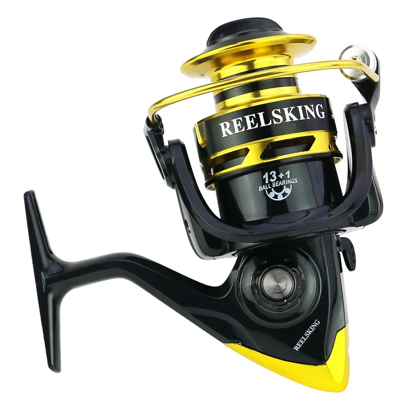 REELSKING-carrete de pesca de SF1000-7000Series, equipo de pesca duradero de alta resistencia, línea de brazo basculante de Metal, alambre de carrete, taza Coll - imagen 2