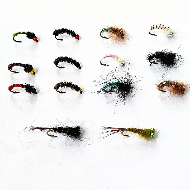 KKWEZVA-combinación de moscas de pesca con mosca de Nymph, insectos voladores, diferentes estilos, salmón, trucha, señuelos de pesca con mosca, aparejos de pesca, 50 piezas - imagen 3