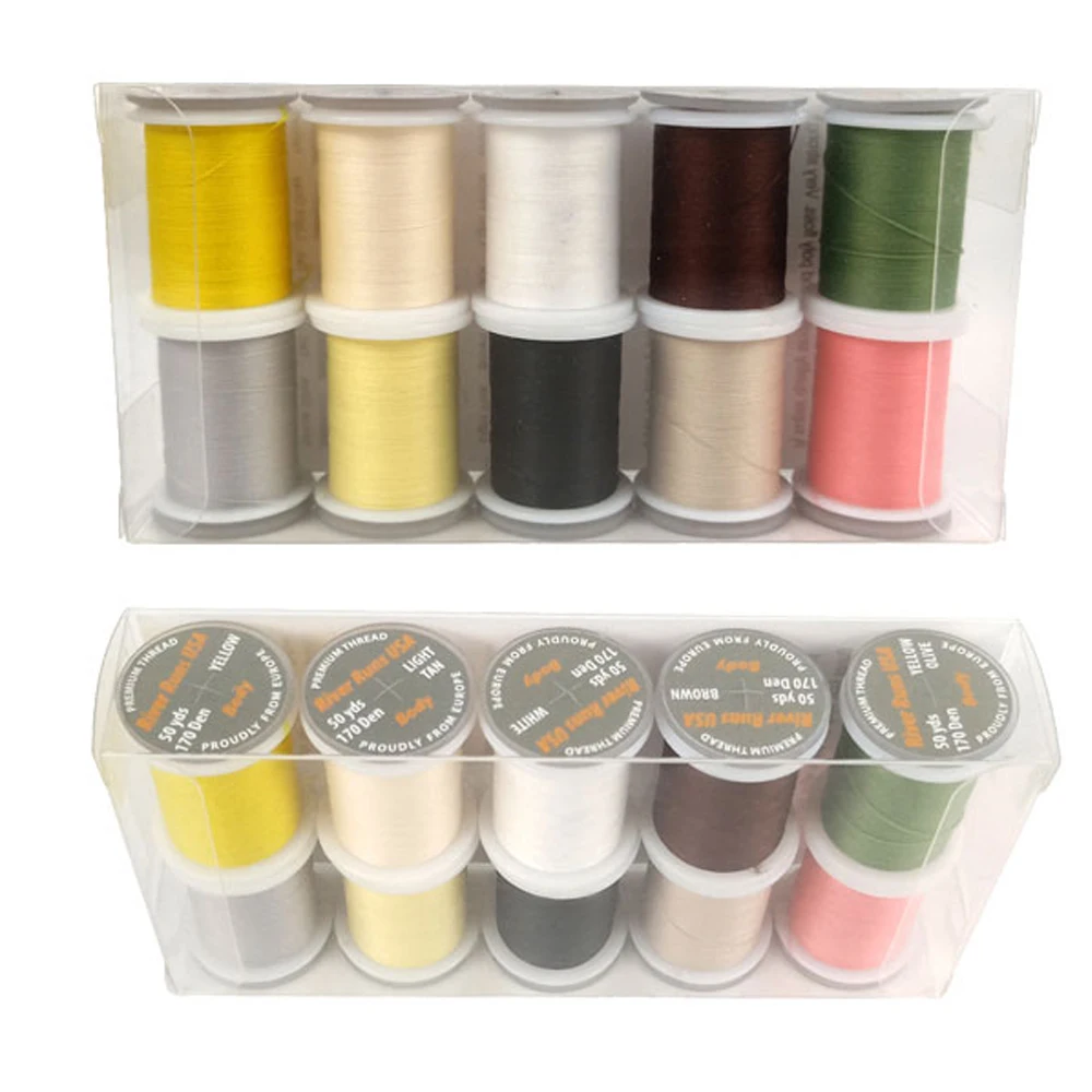 Riverruns Hilo estándar súper realista 3/0,6/0,8/0, hilo retorcido, hilo corporal Material para atar moscas Orgullosamente de Europa Tie Fli