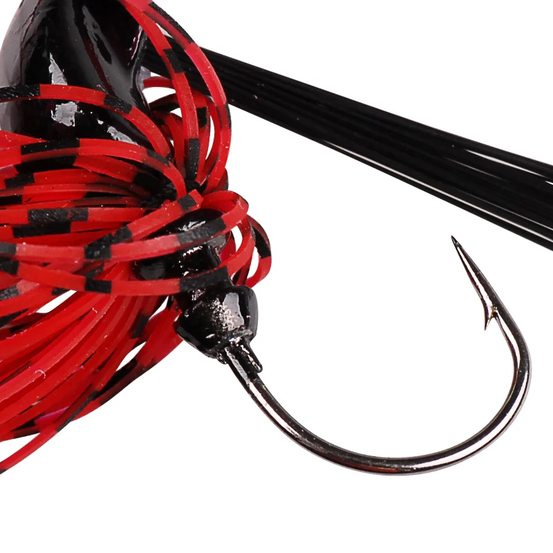 BASSKING-anzuelo con cabeza de plomo de 3 piezas, 10g, 14g, falda de silicona, anzuelo de barba, cebos de Pesca Jigging, Señuelos de Pesca, Wobbler de lubina - imagen 2