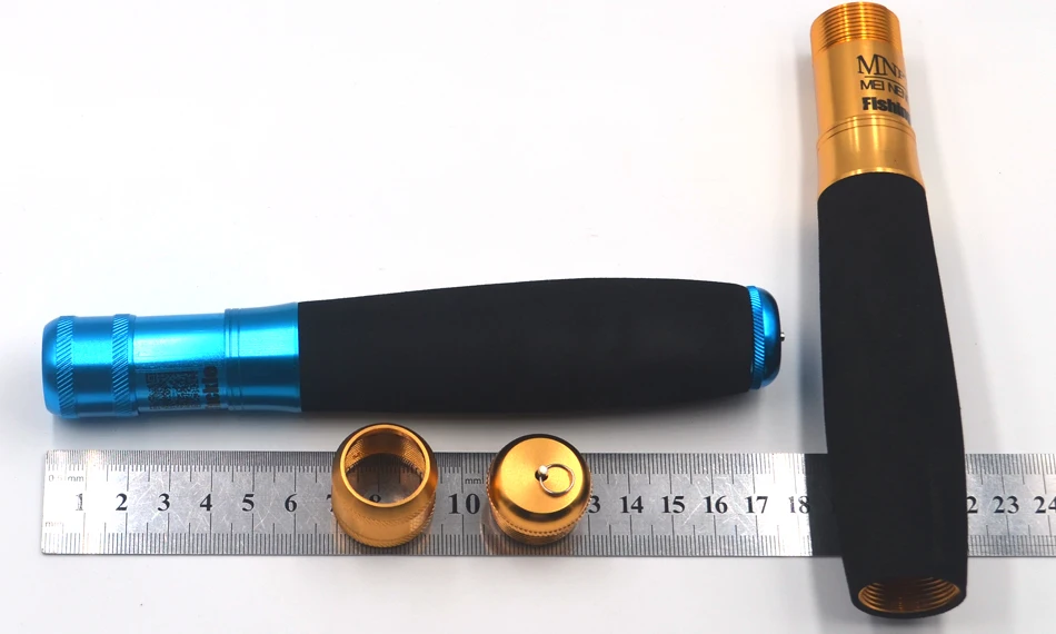 MNFT 2 juegos de mango de caña de pescar de aleación de aluminio y EVA, Kit de caña DIY, mango de cambio de caña de pescar multifunción - imagen 3