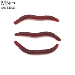 MNFT Señuelo de pesca artificial lombriz tierra rojos cebo suave carpa