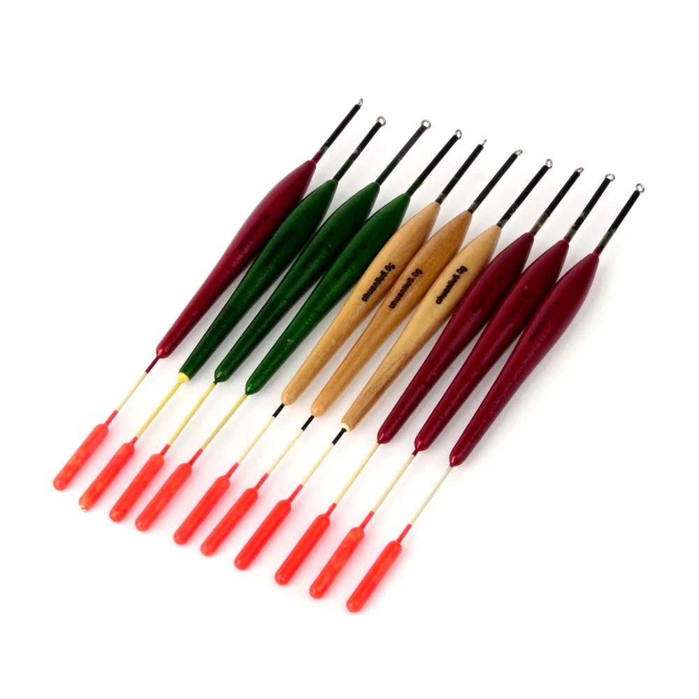 NGB 10 Uds flotador de pesca de madera de Paulownia de la fortuna 2g 3g 4g 5g Bobber Boyas Acesorios de pesca de carpa - imagen 2