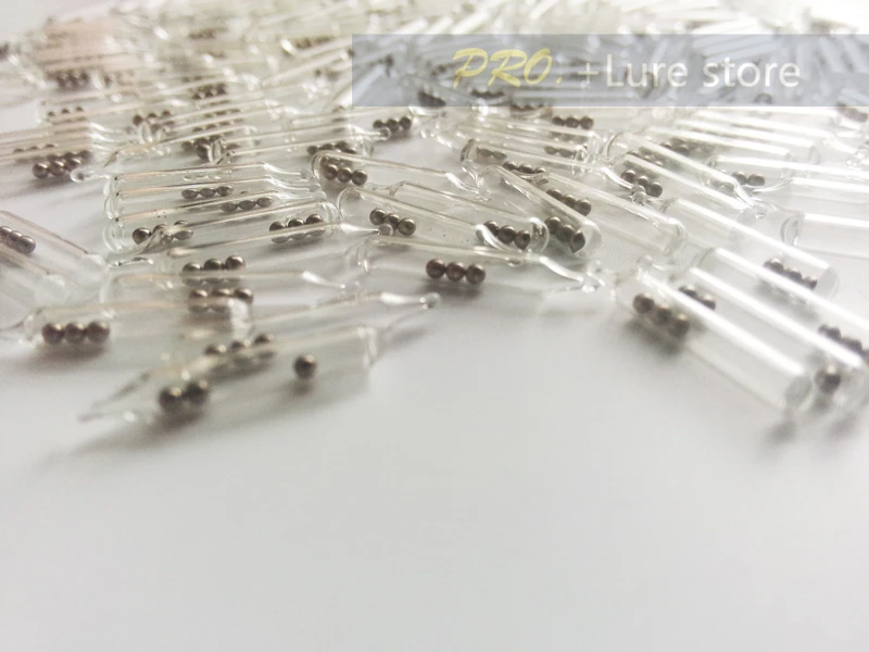 Sonajeros de señuelo de vidrio para cebo blando, accesorios de pesca de 3mm, 4mm y 5mm, tubo de 3 bolas ruidoso, 50 unidades - imagen 3