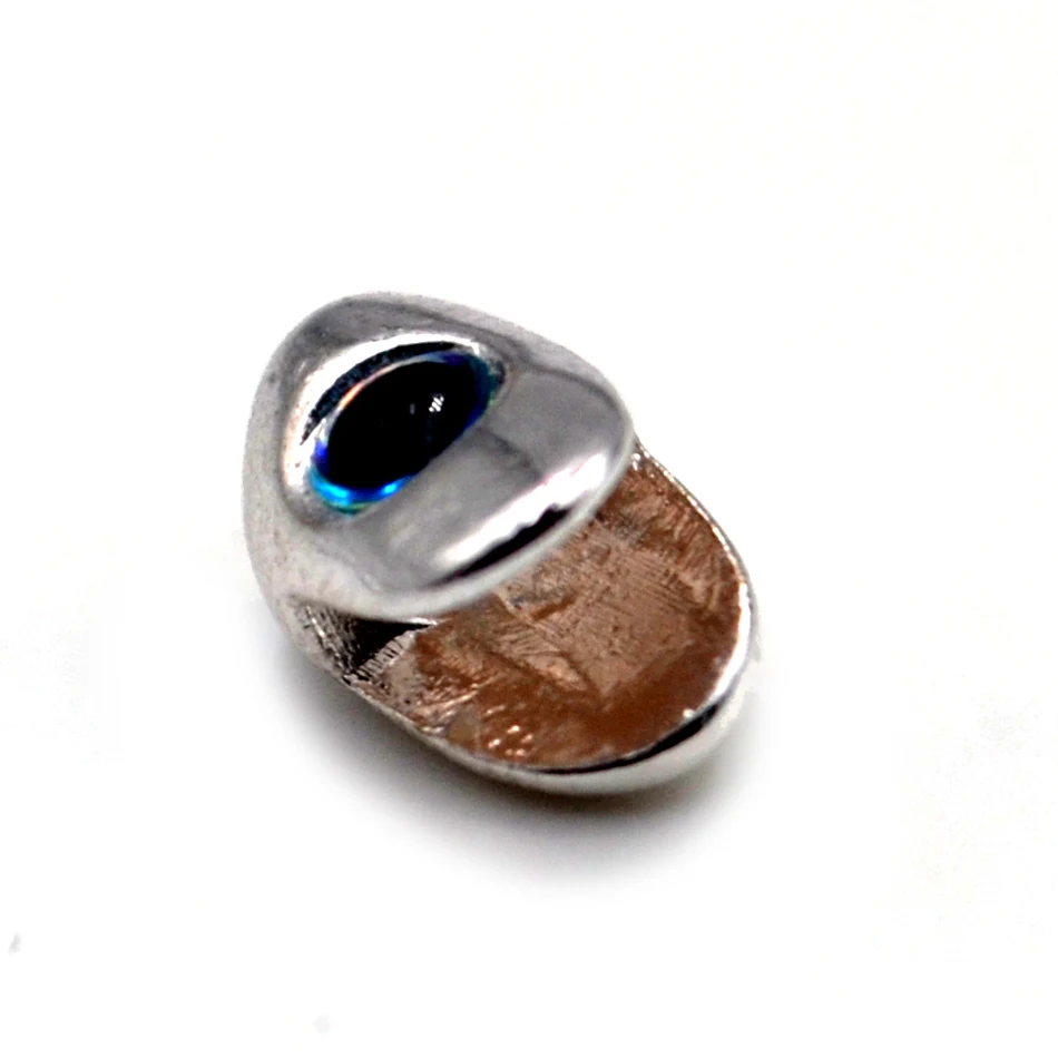 Jig Head MNFT Plateado Ojos 3D – Cabeza Ponderada Pesca con Mosca - imagen 4