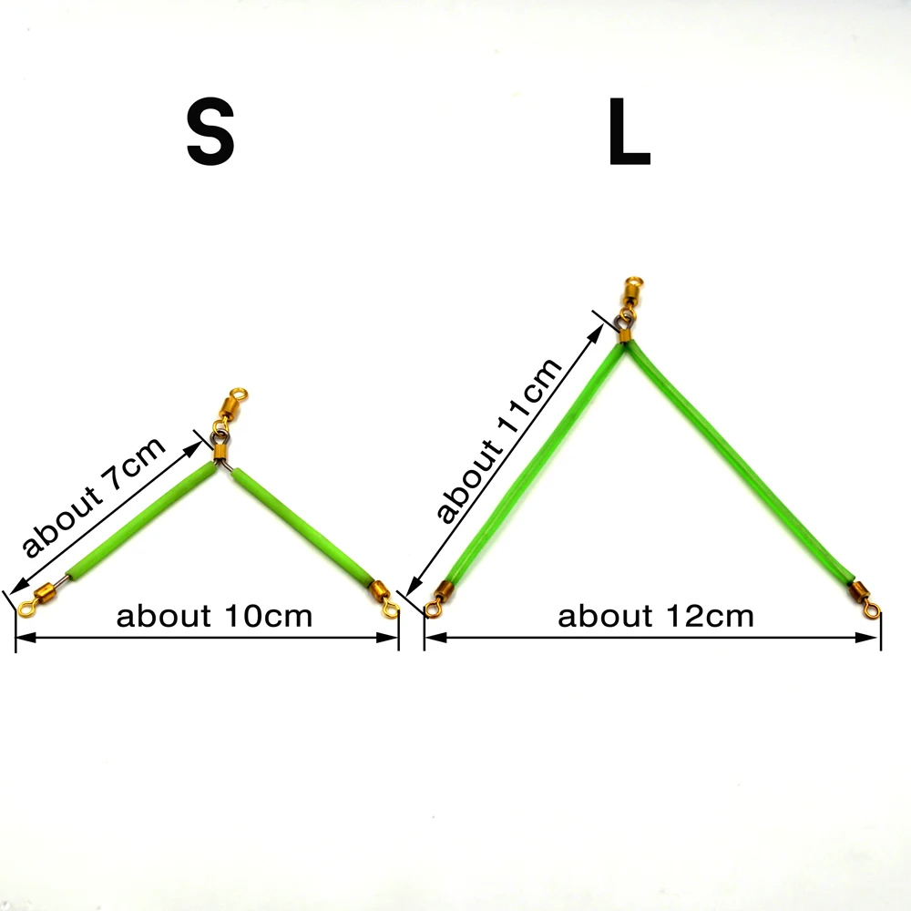 MNFT-soporte de equilibrio de pesca, tubo luminoso de 7cm/11cm, lamas antienredos con gancho giratorio, conector de señuelo giratorio, 6 uds. - imagen 2